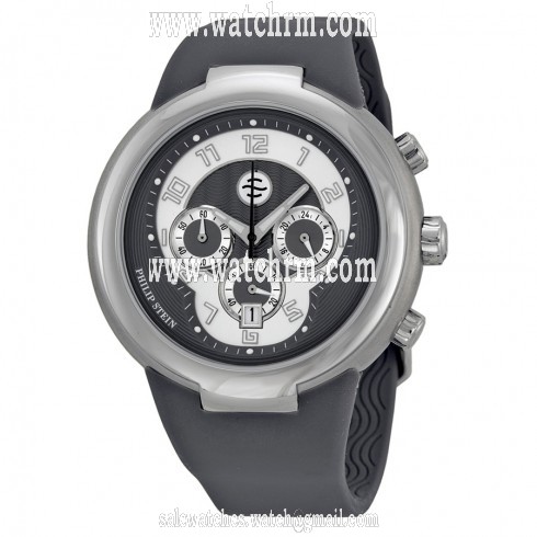 Philip Stein Large Chronograph Steel Watch 32-AGR-RBGR