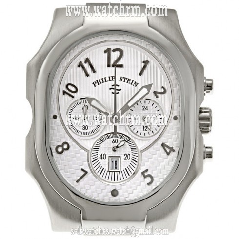 Philip Stein Signature Silver Dial Large Chronograph Men's Watch 23-NW