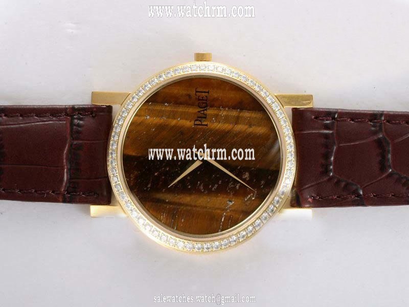Piaget Altiplano 12252 Stainless Steel with 18K Gold and Diamond Bezel Quartz Mens Watch