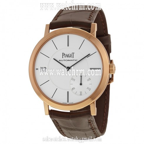 Piaget Altiplano Automatic Silver Dial Brown Leather Men's Watch G0A38131