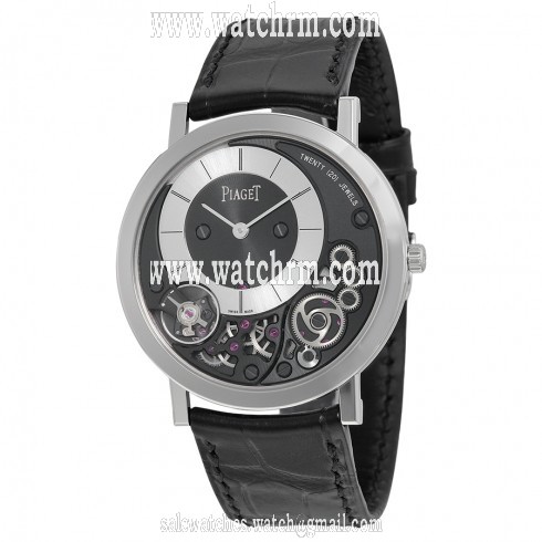 Piaget Altiplano Black and Silver Dial 18K White Gold Men's Watch G0A39111