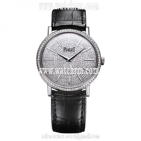 Piaget Altiplano Diamond Pave 18K White Gold Men's Watch GOA36129
