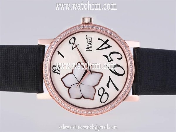 Piaget Altiplano G0A32077 Womens 38mm Black Ostrich Leather Strap Watch