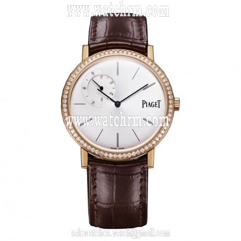 Piaget Altiplano Silver Dial 18K Rose Gold Diamond Men's Watch GOA36118