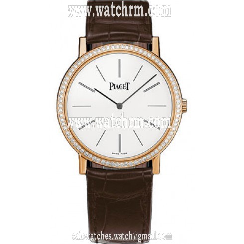 Piaget Altiplano Silver Dial Brown Alligator Leather Automatic Men's Watch GOA36125