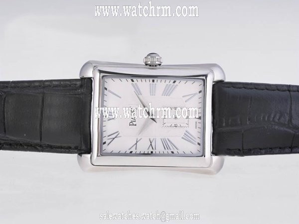 Piaget Black Tie Piaget Emperador G0A28062 36x42mm White Dial Black Crocodile Leather Strap Watch