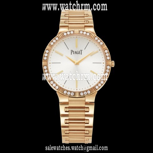 Piaget Dancer Mechanical Silver Dial 18Kt Rose Gold Ladies Watch G0A38056