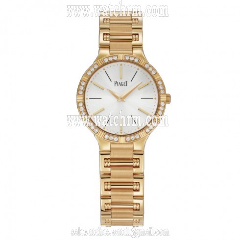 Piaget Dancer Silvered Dial 18K Rose Gold Ladies Watch GOA38053