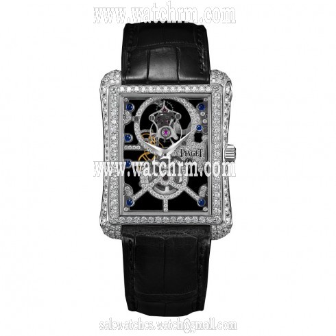 Piaget Emperador 18K White Gold Diamond Men's Watch GOA30037
