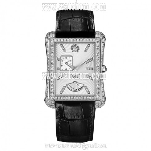 Piaget Emperador Silver Dial 18K White Gold Diamond Automatic Men's Watch GOA33073