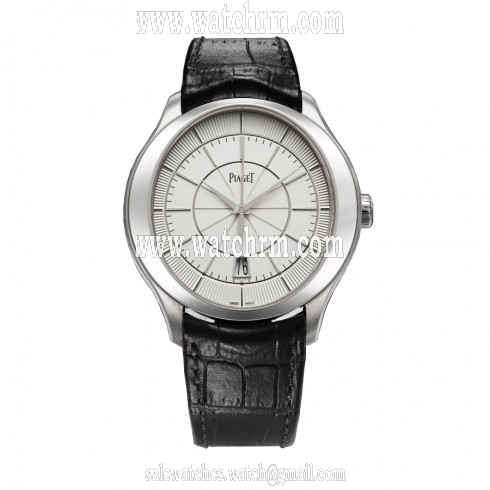 Piaget Gouverneur Silver Dial 18K White Gold Men's Watch GOA38110