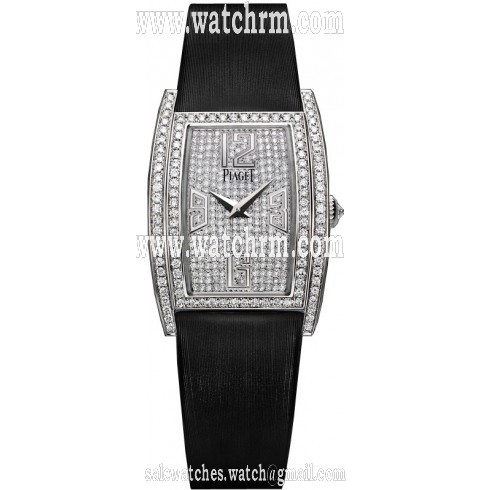 Piaget Limelight Diamond-set Dial Black Satin Ladies Watch G0A37091
