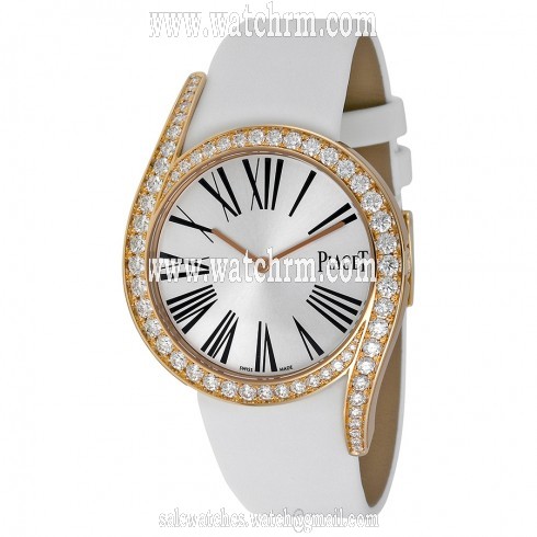 Piaget Limelight Gala 18Kt Rose Gold Diamond Silver Dial Ladies Watch GOA39167