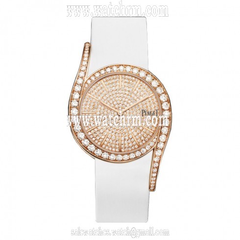 Piaget Limelight Gala Diamond Pave Dial 18K Rose Gold Ladies Watch GOA39163
