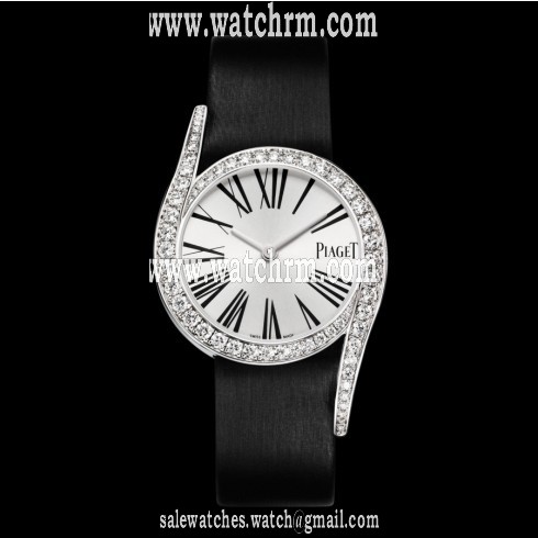 Piaget Limelight Gala Silver Diamond Dial Satin Ladies Watch GOA38160