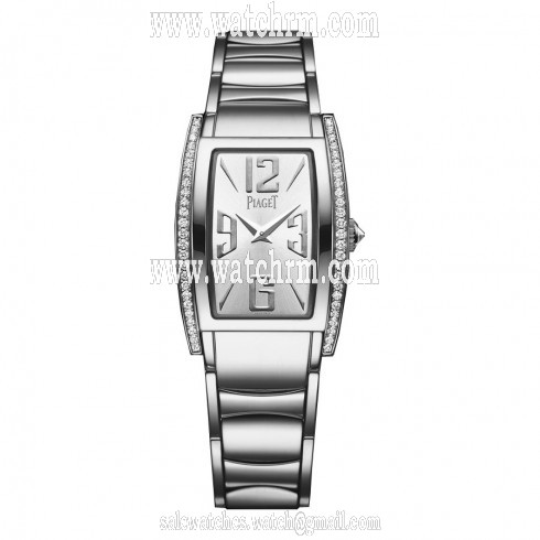 Piaget Limelight Silver Dial 18K White Gold Diamond Ladies Watch GOA36095