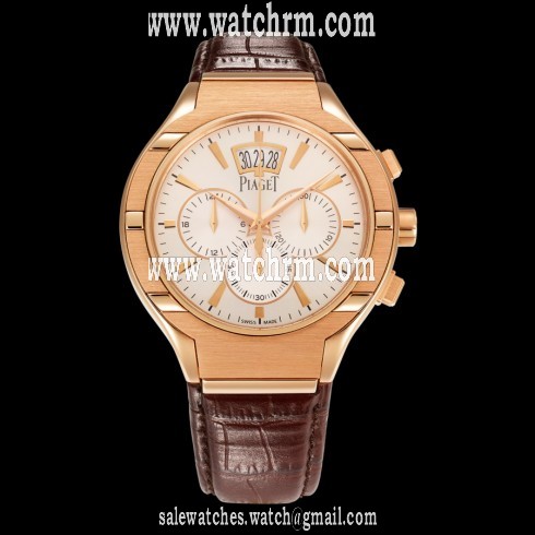 Piaget Polo Automatic Chronograph 18Kt Rose Gold Men's Watch GOA38039