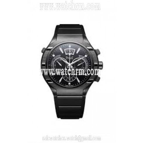 Piaget Polo FortyFive Chronograph Black Dial Rubber Men's Watch G0A37004
