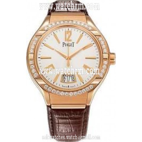 Piaget Polo Silvered Dial 18K Rose Gold Diamond Automatic Men's Watch GOA38159
