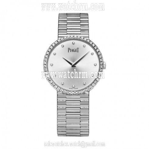 Piaget Traditional Silver Dial 18K White Gold Ladies Watch GOA37045
