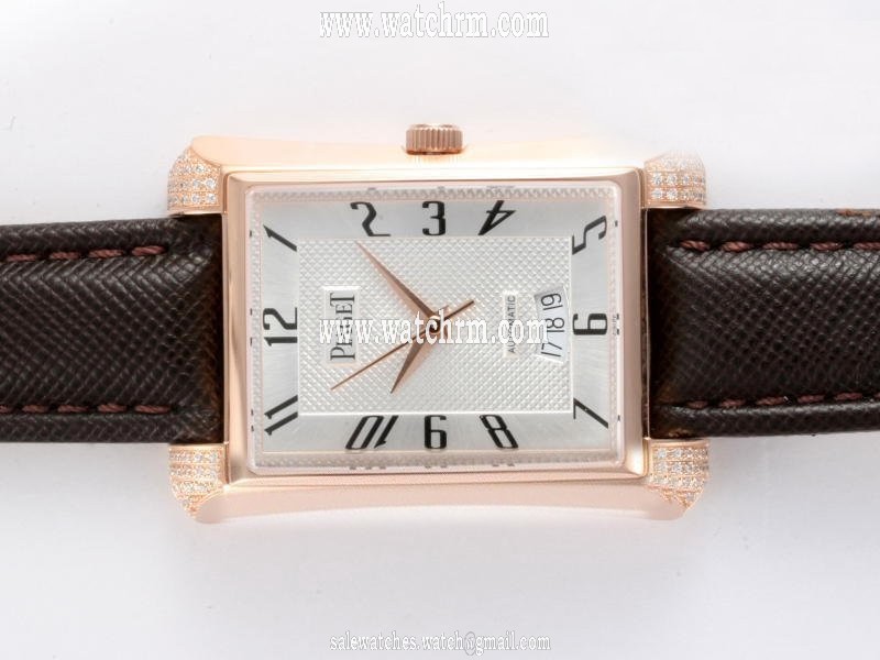 Piaget Upstream Upstream 2824 White Dial Rectangle Automatic Watch