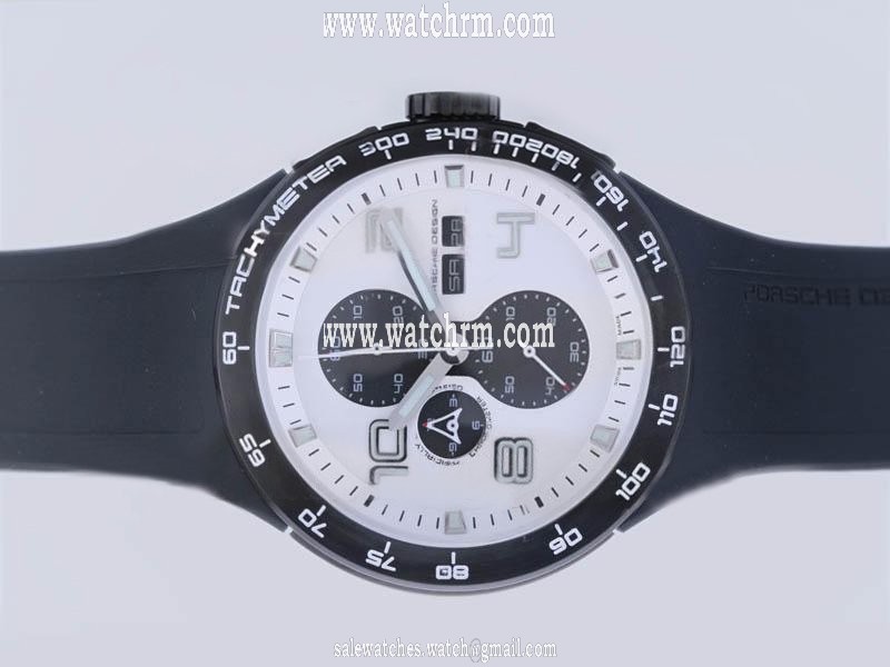 Porsche Design Flat 6 Chronograph 24415 White Dial Quartz Watch