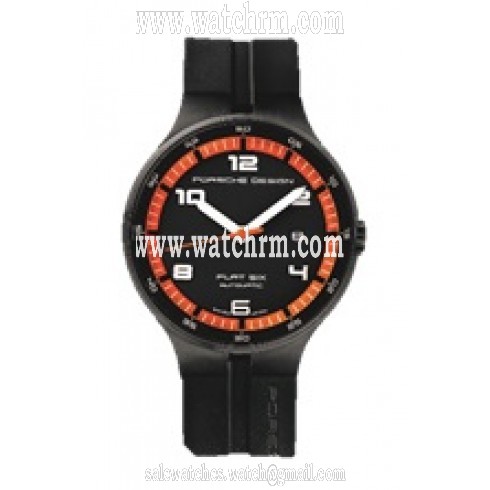Porsche Design Flat Six Black and Orange Dial Automatic Men's Sports Watch 6350.43.44.1254