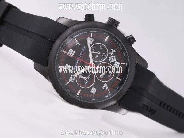 Porsche Design Indicator 26647 Black Rubber Strap Black Dial 43mm Watch