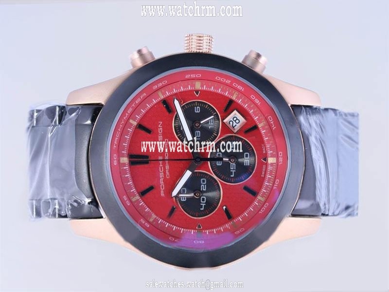 Porsche Design Orshsorro 16758 Blue PVD Strap 44mm Mens Watch