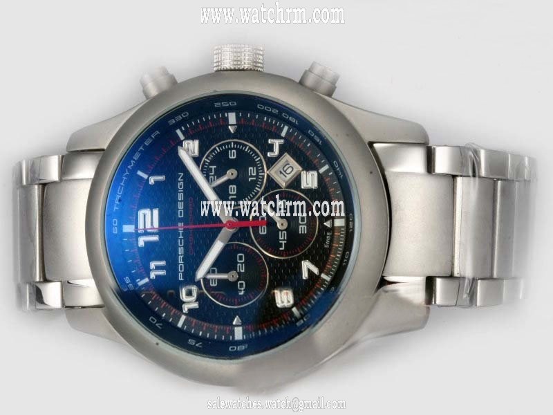 Porsche Design Orshsorro 1723 Blue Dial Stainless Steel Bezel Watch