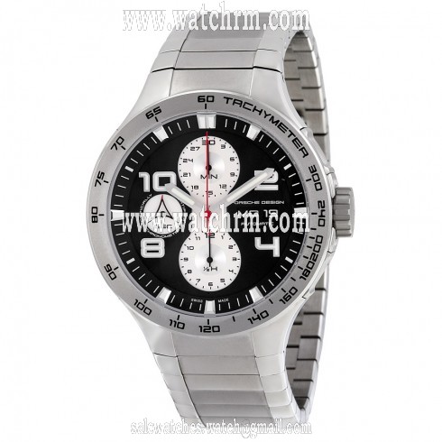 Porsche Design P'6340 Flat Six Chronograph Black Dial Stainless Steel Men's Watch 634041430251