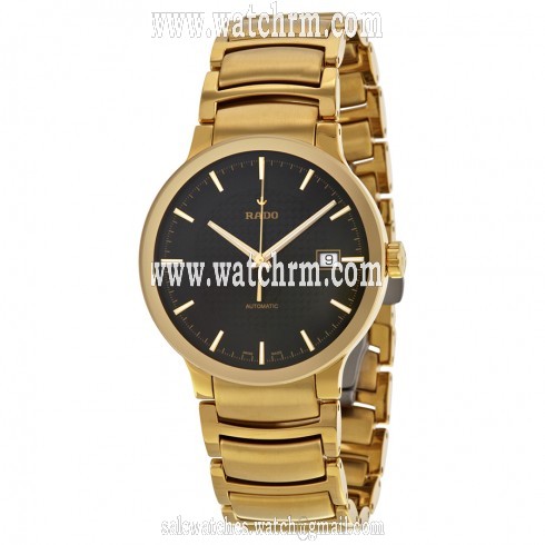 Rado Centrix Automatic Black Dial Yellow Gold-Plated Stainless Steel Men's Watch R30279153