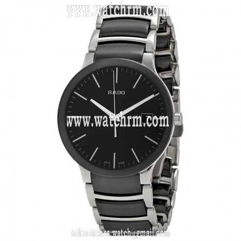 Rado Centrix Black Dial Stainless Steel and Black Ceramic Men's Watch R30934162