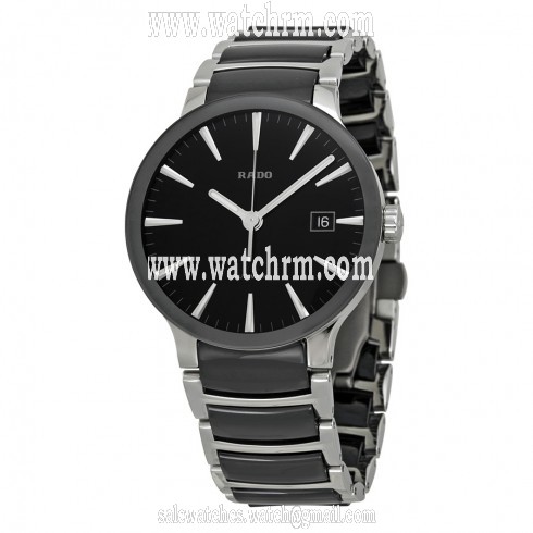Rado Centrix Black Dial Stainless Steel and Ceramic Men's Watch R30941152