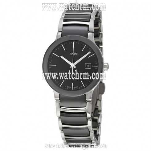 Rado Centrix Black Dial Two-tone Ceramic Ladies Watch R30935162