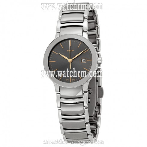 Rado Centrix Grey Dial Stainless Steel and Ceramic Ladies Watch R30928132
