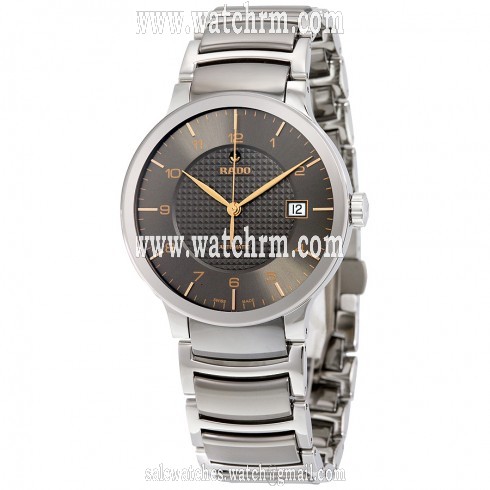 Rado Centrix Grey Dial Stainless Steel Case Stainless Steel and Black Ceramic Bracelet Men's Watch R30939132