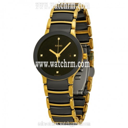 Rado Centrix Jubile Black Dial  Two Tone Ceramic Watch R30930712