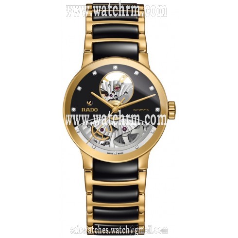 Rado Centrix Open Heart Black Skeleton Dial Automatic Men's Watch R30246712