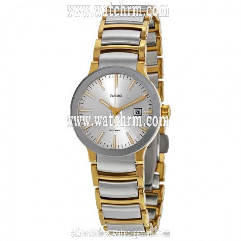Rado Centrix Silver Dial Two Tone Stainless Steel Ladies Watch R30530103