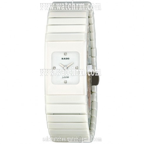 Rado Ceramica Small Jubile White Diamond Dial Ladies Watch R21712702
