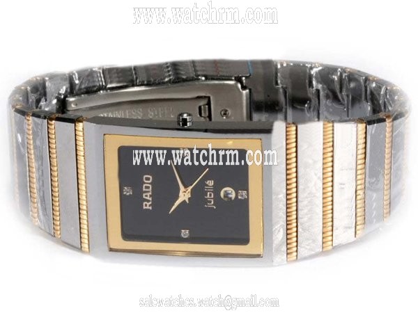 Rado Classic Jubile 152.0366.3 Rectangle Black Dial Quartz Watch