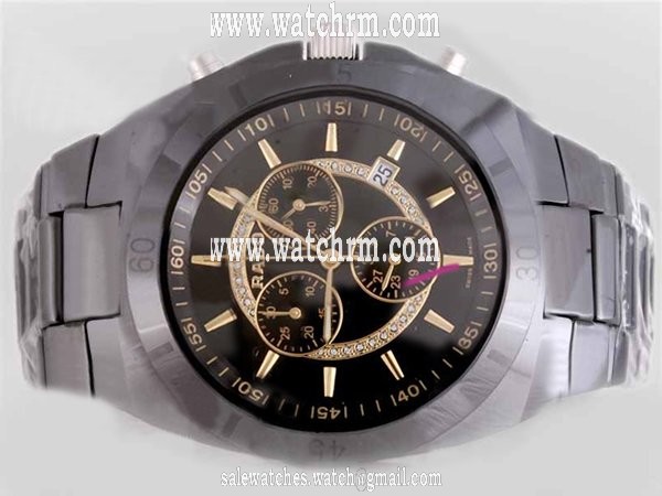 Rado Classic Jubile 180.028282 Silver Ceramic Strap Round Black Dial Watch