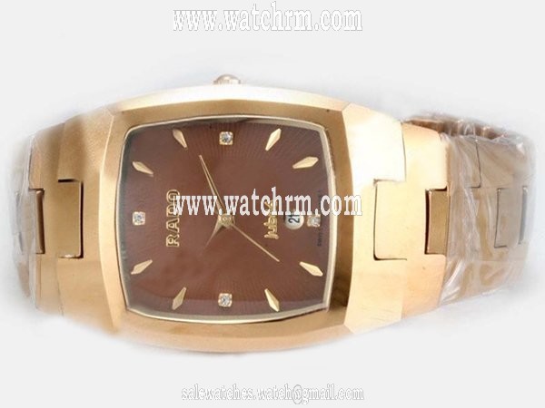 Rado Classic Jubile R20 282 712 Mens 36x33mm Rose Gold Tungsten Steel Strap Watch