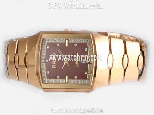 Rado Classic Jubile R20 282 712 Rose Gold Tungsten Steel Strap 40x28.5mm Mens Watch