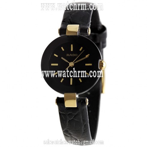 Rado Coupole Black Dial Ceramic Case Ladies Watch R22829155