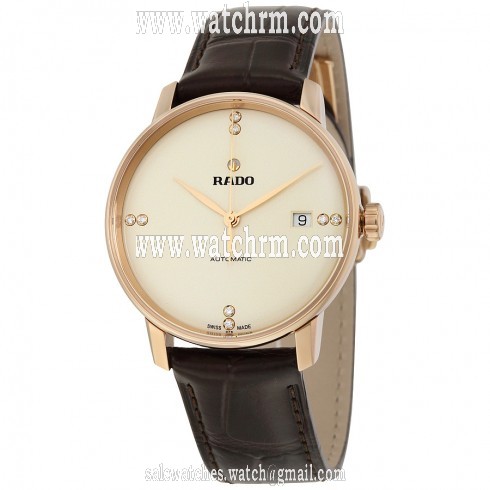 Rado Coupole Classic Automatic Champange Dial Black Leather Unisex Watch R22861765