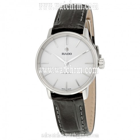Rado Coupole Classic Automatic Silver Dial Black Leather Ladies Watch R22862015