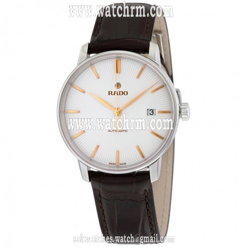 Rado Coupole Classic Silver Dial Black Leather Ladies Watch R22860025