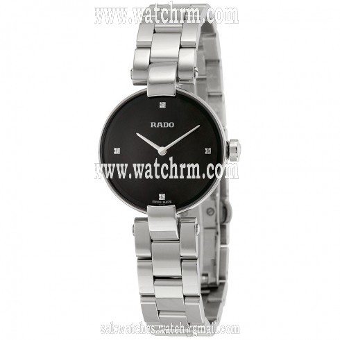 Rado Coupole Jubile Black Dial Ladies Stainless Steel Watch R22854703